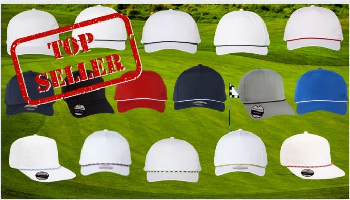 Custom Vintage Imperial Wingman Rope Hat, Cap for Mothers and Fathers day. Perf Gift Rope Hat Personalized Custom Logos. Monogram Golf Cap