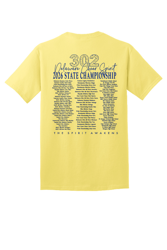 2026 Delaware State Cheer Championships Apparel – Pre-Order for All Teams Discounted S/S T