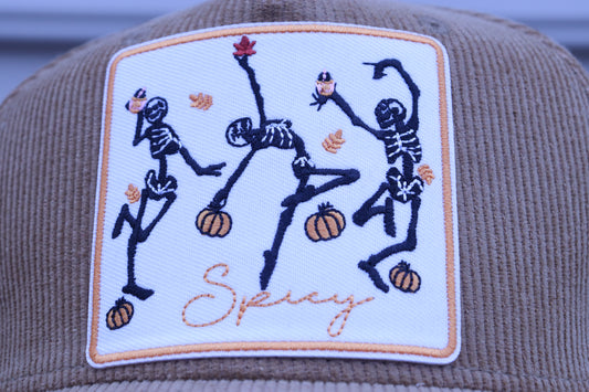 Corduroy Spooky Skeleton Hat