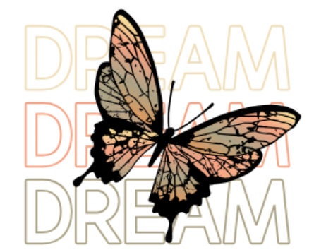 Retro Crew neck Sweater or Full Zipper Hoodie Butterfly Dream Great Birthday Gift for Her