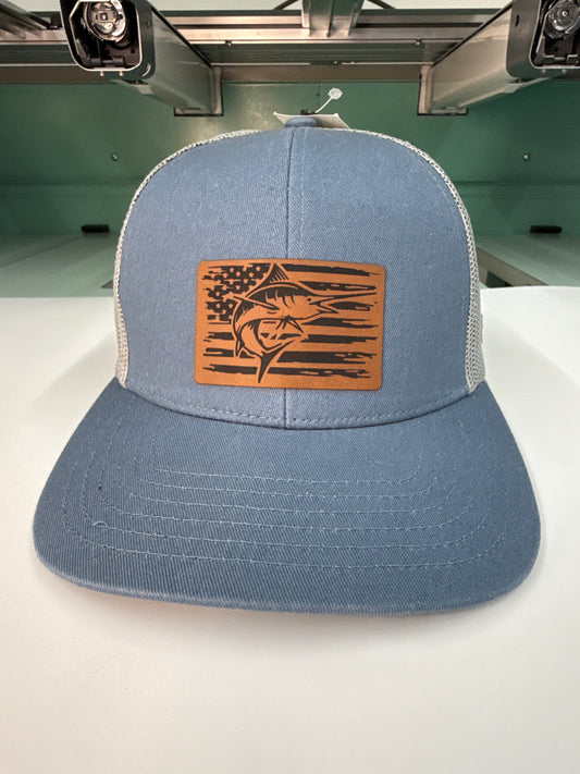 HUK Leather Patch Trucker Hat | Performance Fishing Snapback