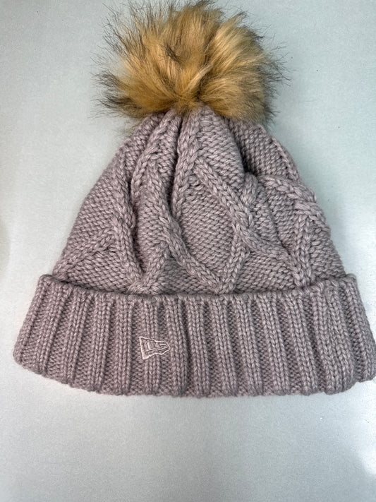 Knit Grey Pom Pom Hat