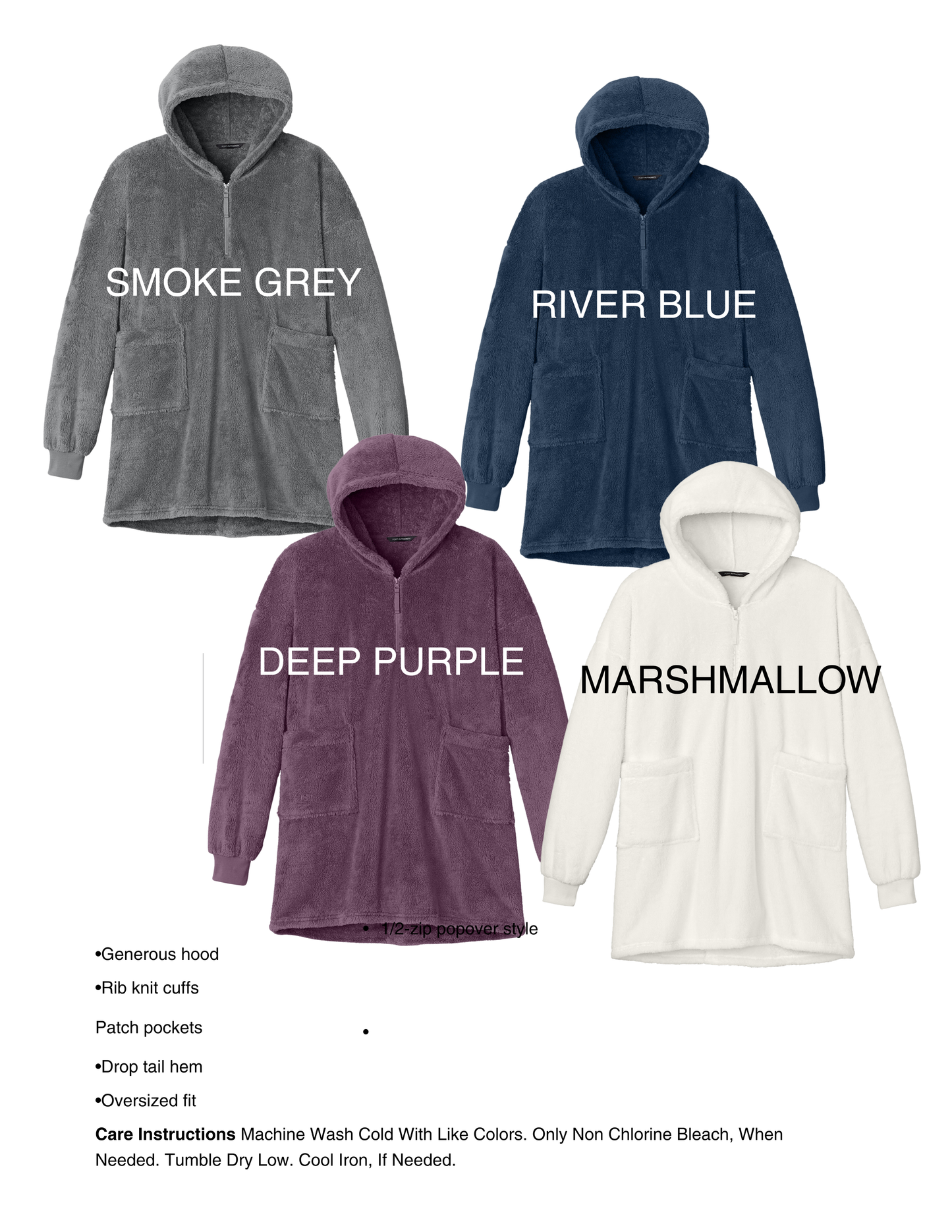 Luxury Plush Poncho- Super Soft Oversized