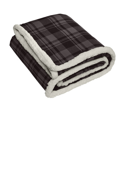 Cozy Plaid Sherpa Blanket Personalized