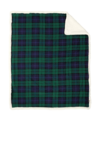 Cozy Plaid Sherpa Blanket Personalized