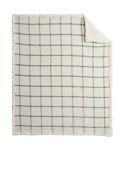 Cozy Plaid Sherpa Blanket Personalized