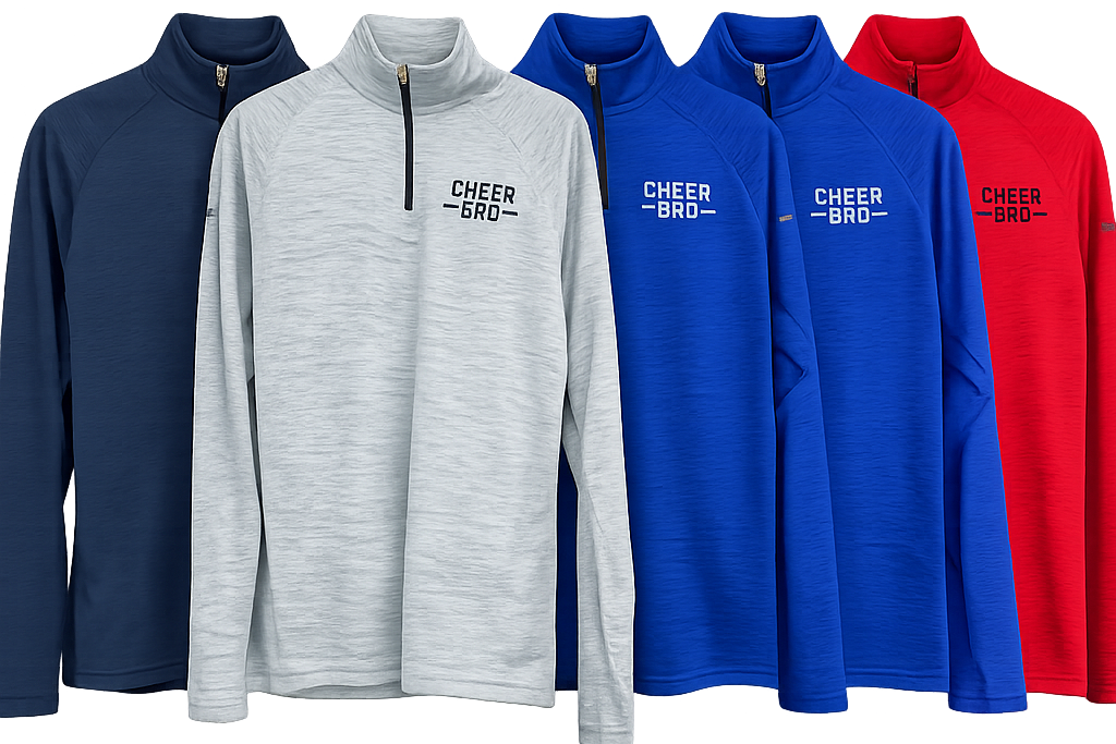 Cheer Bro Long Sleeve Moisture Wicking Quarter Zip