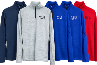 Cheer Bro Long Sleeve Moisture Wicking Quarter Zip