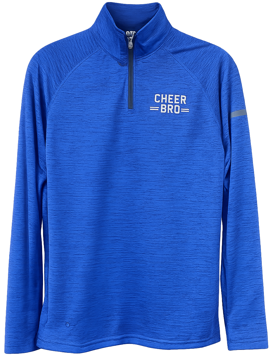 Cheer Bro Long Sleeve Moisture Wicking Quarter Zip