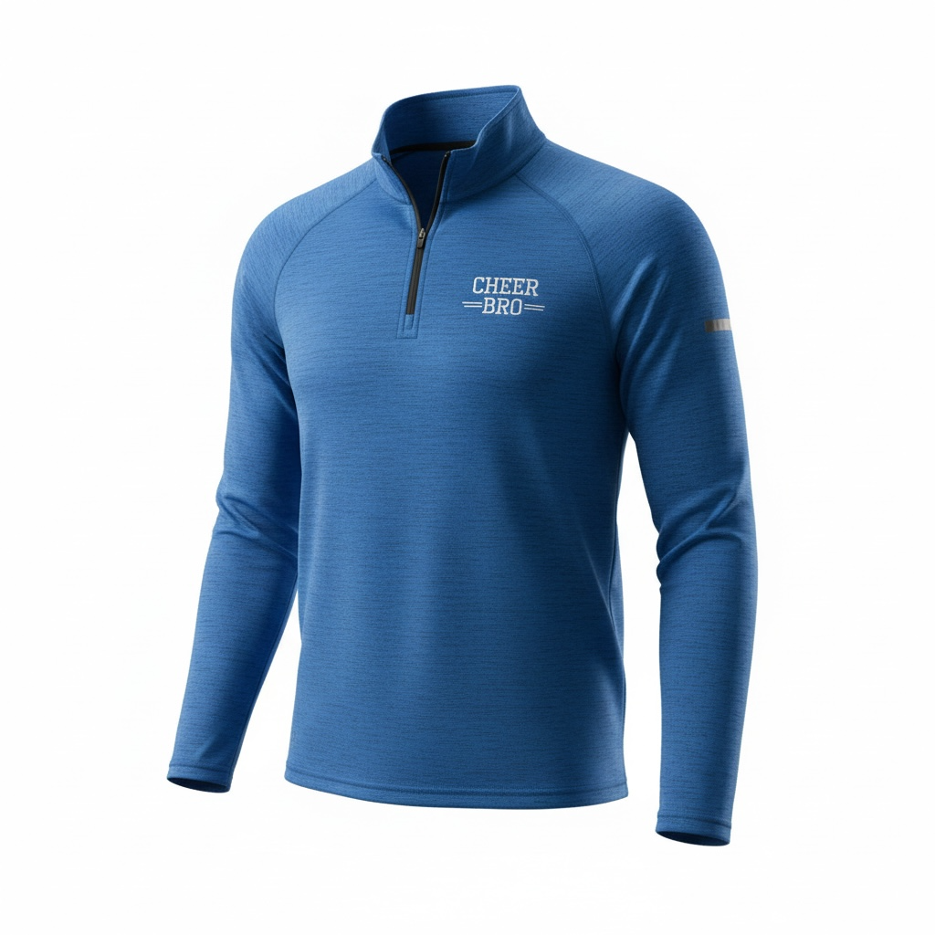 Cheer Bro Long Sleeve Moisture Wicking Quarter Zip