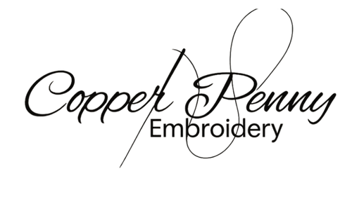 Copper Penny Embroidery logo on a white background