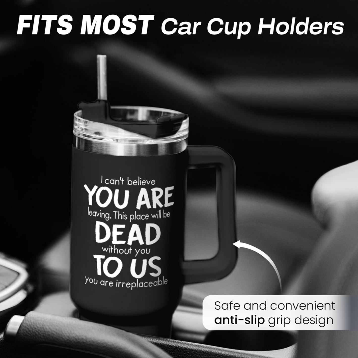 Leaving Job Gifts for Coworkers You Are Dead toUs Tumbler 40oz Stainless Steel with Handle and Straw, Farewell Gifts, New Job Gifts, Going Away Gift for Colleagues Men Women