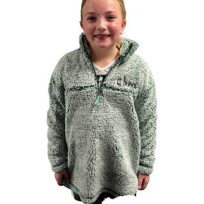 Cheer Embroidered Sherpa Quarter Zip