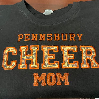 Custom Cheer Mom Sweatshirt – Personalized Cheer Mom, Aunt, Grandma Crewneck – School Cheer Family Spirit Wear