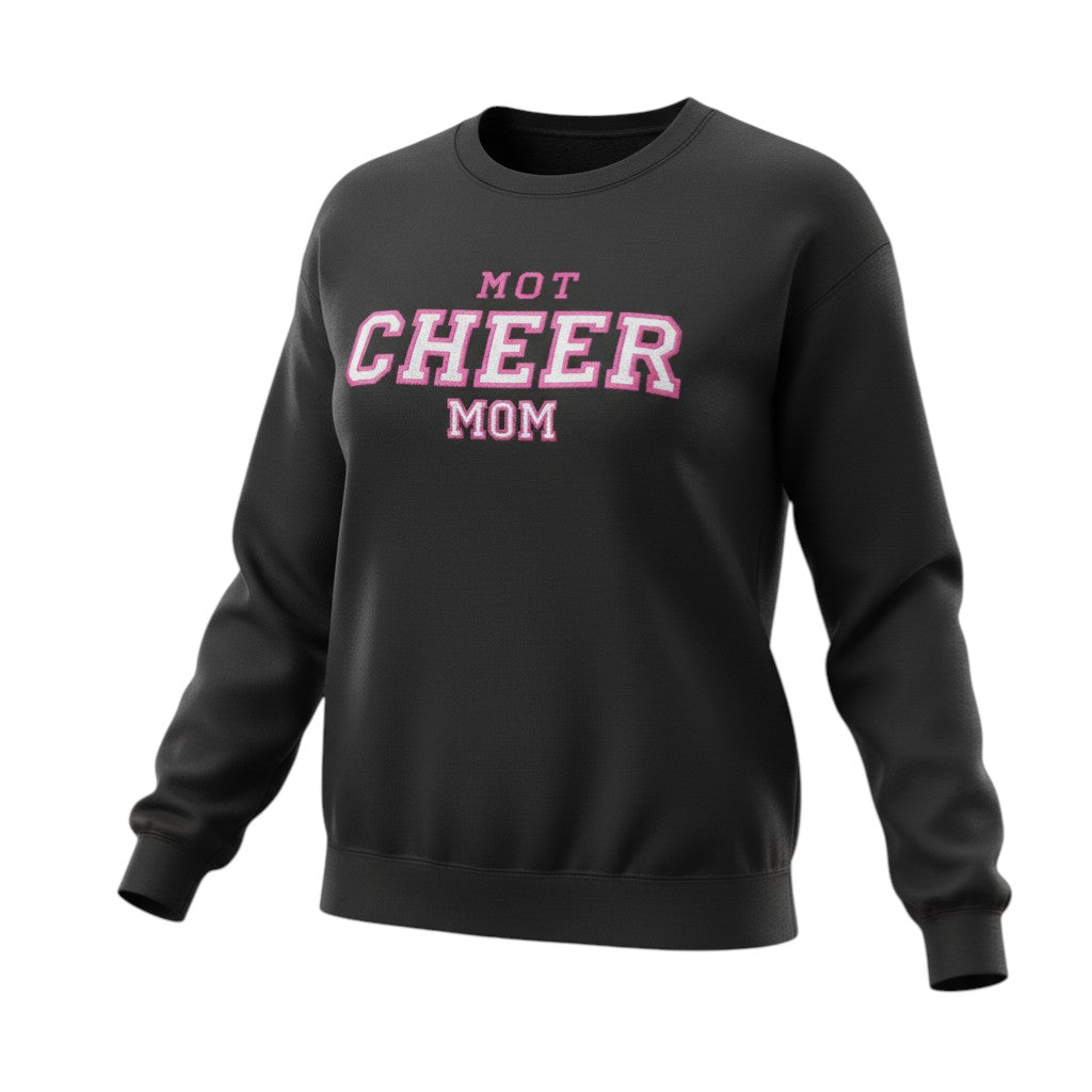 Custom Cheer Mom Sweatshirt – Personalized Cheer Mom, Aunt, Grandma Crewneck – School Cheer Family Spirit Wear