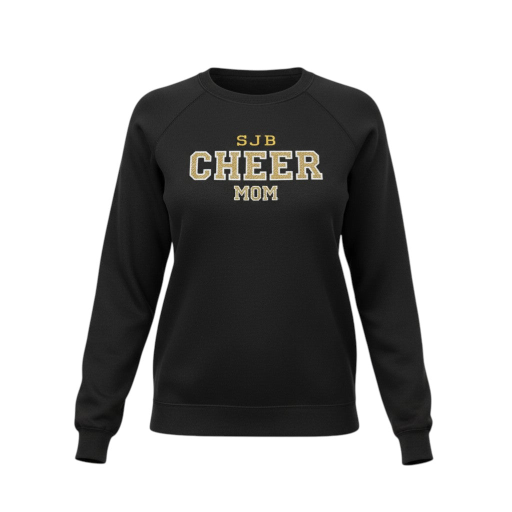 Custom Cheer Mom Sweatshirt – Personalized Cheer Mom, Aunt, Grandma Crewneck – School Cheer Family Spirit Wear