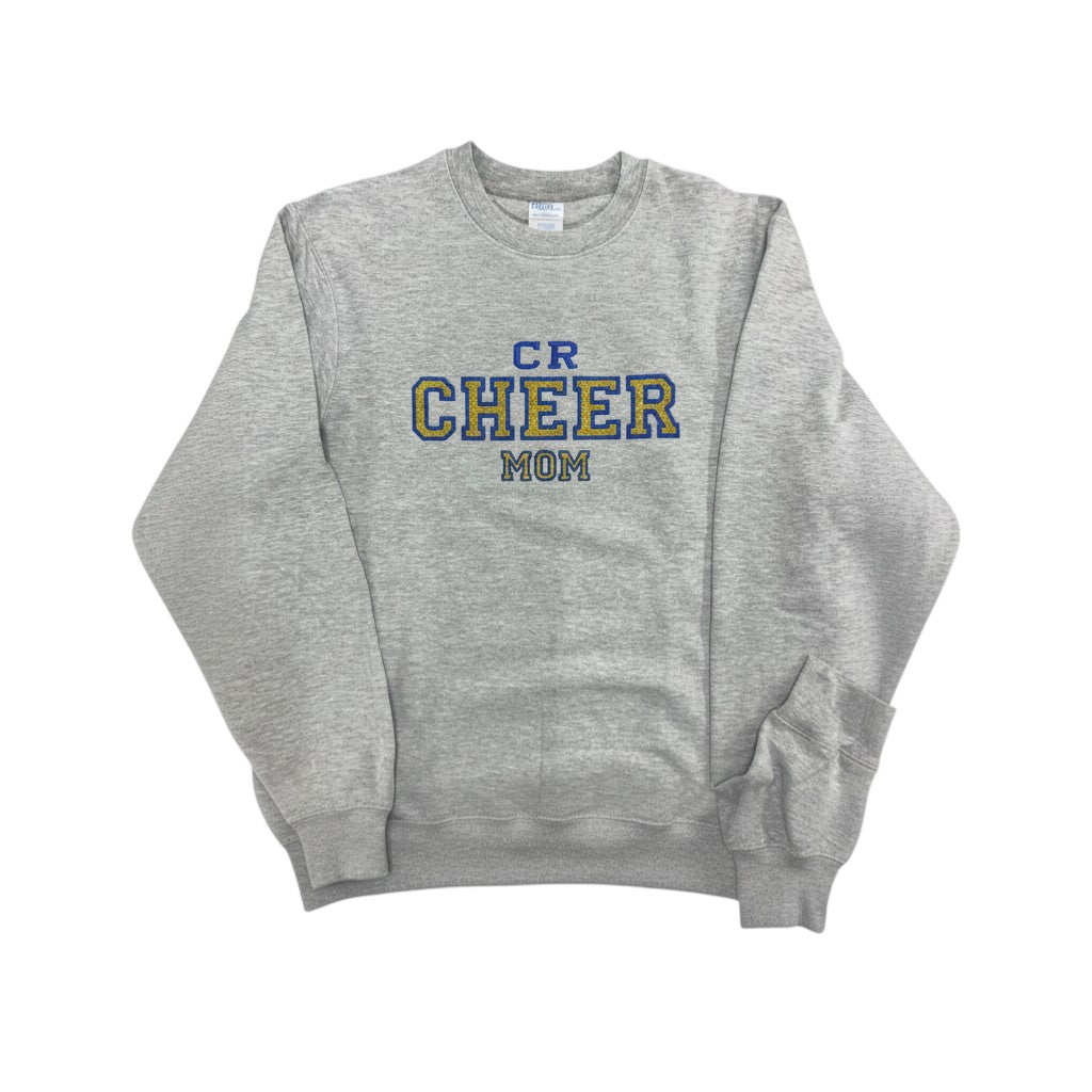 Custom Cheer Mom Sweatshirt – Personalized Cheer Mom, Aunt, Grandma Crewneck – School Cheer Family Spirit Wear