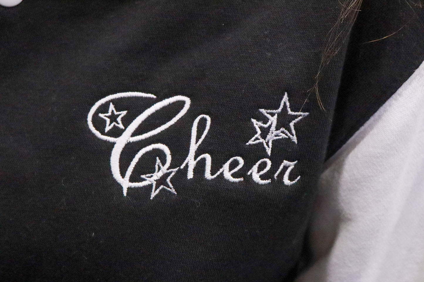 Embroidered Cheer Team Varsity Jacket