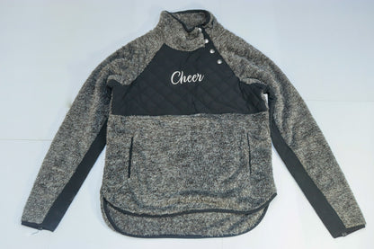 Sherpa Cheer Embroidered Button Fleece