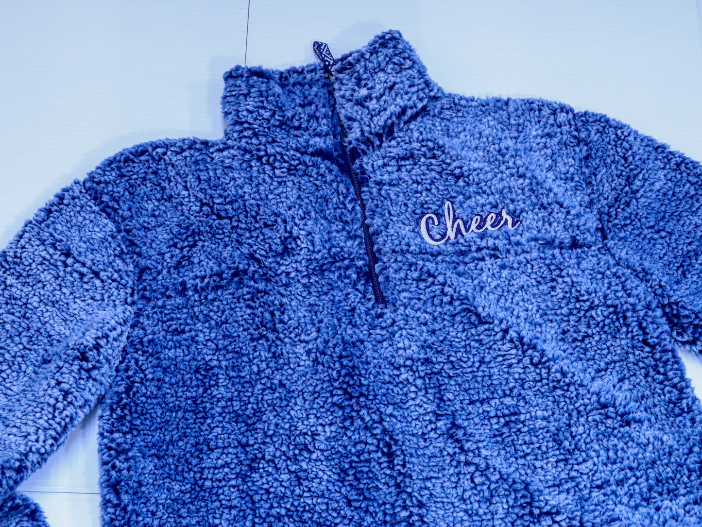 Cheer Embroidered Sherpa Quarter Zip