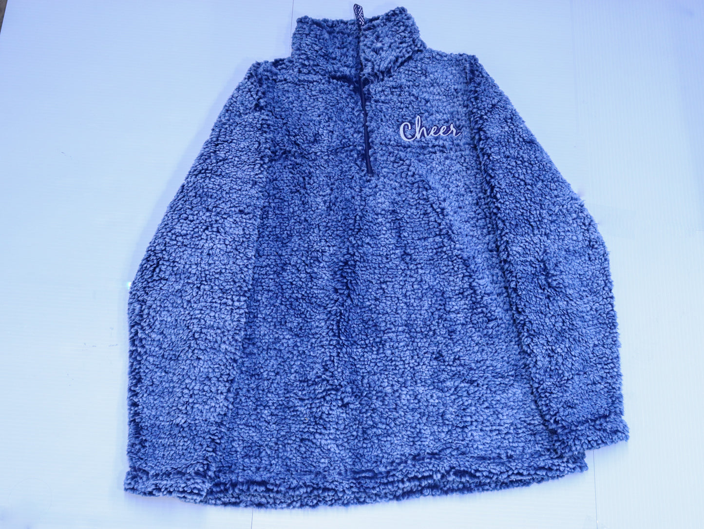 Cheer Embroidered Sherpa Quarter Zip