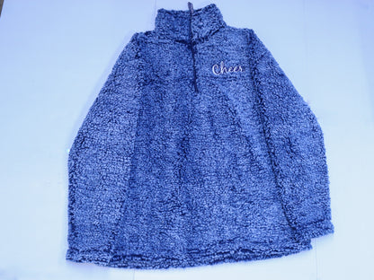 Cheer Embroidered Sherpa Quarter Zip