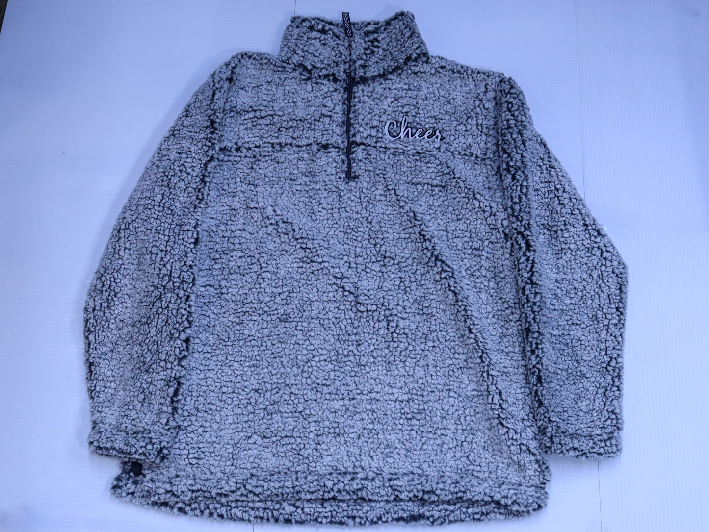 Cheer Embroidered Sherpa Quarter Zip