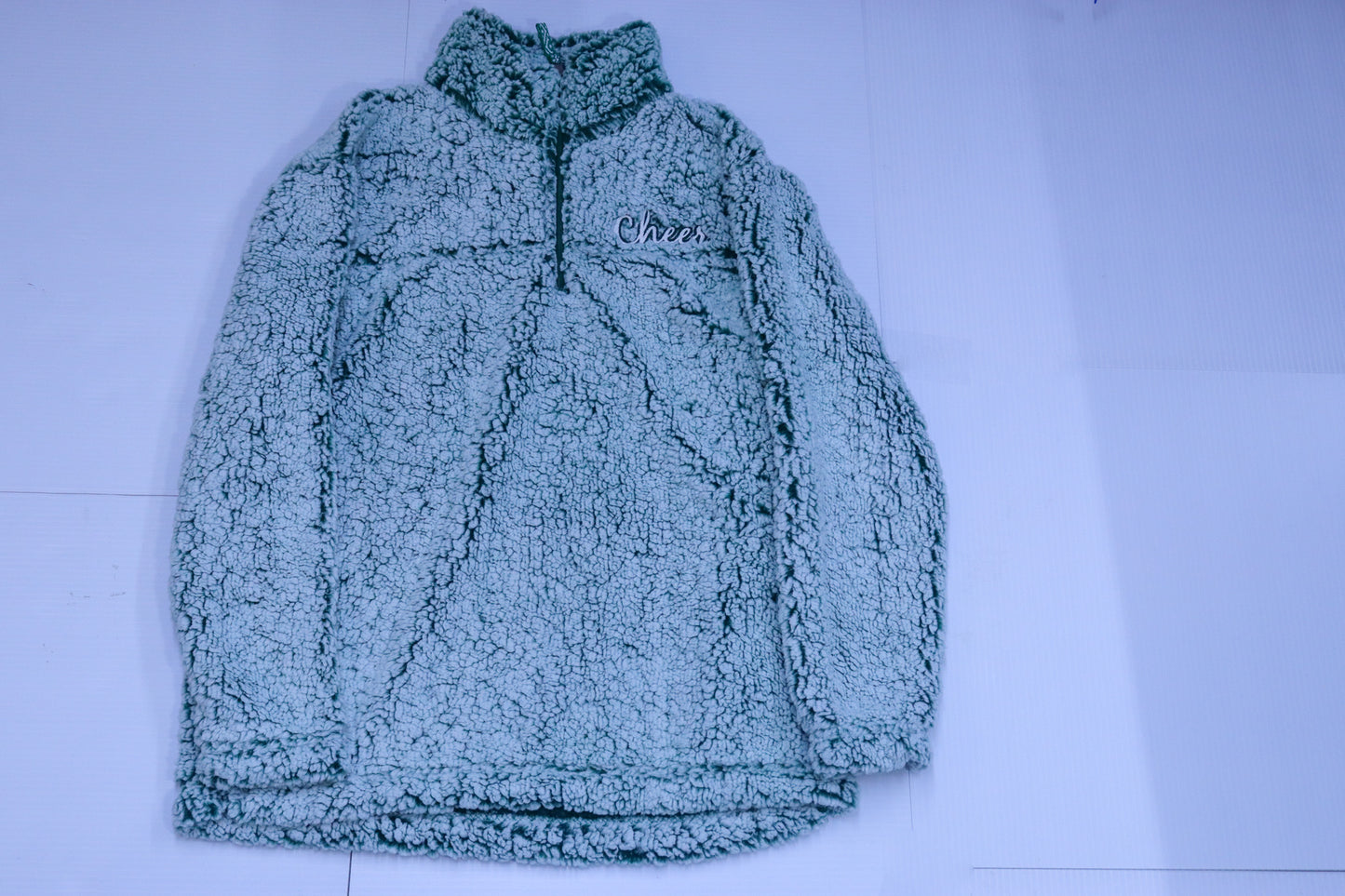 Cheer Embroidered Sherpa Quarter Zip