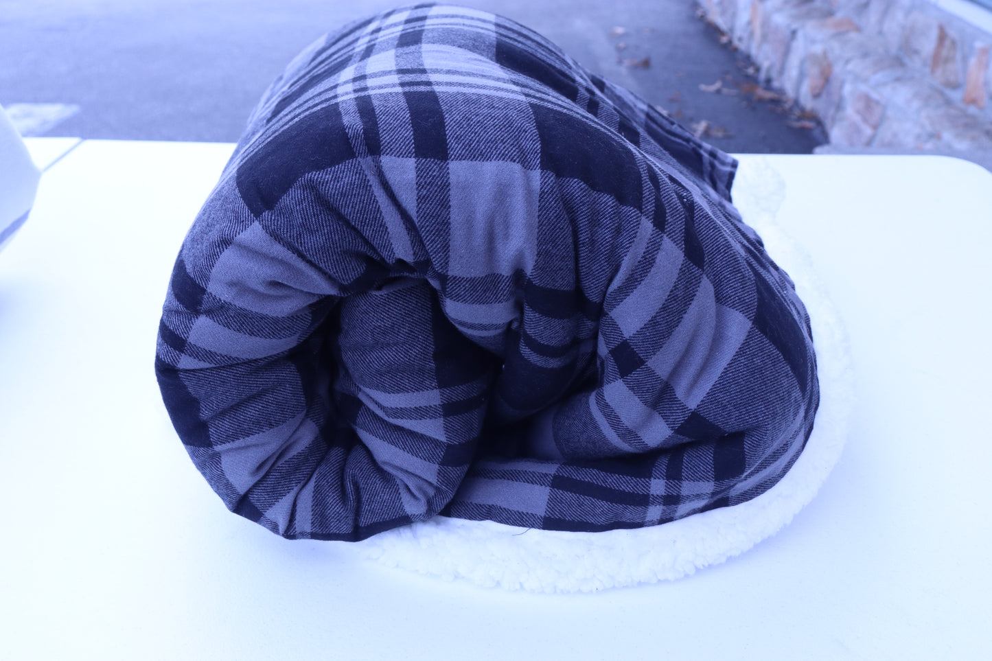 Cozy Plaid Sherpa Blanket Personalized