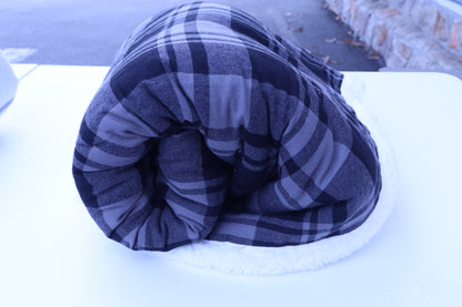 Cozy Plaid Sherpa Blanket Personalized