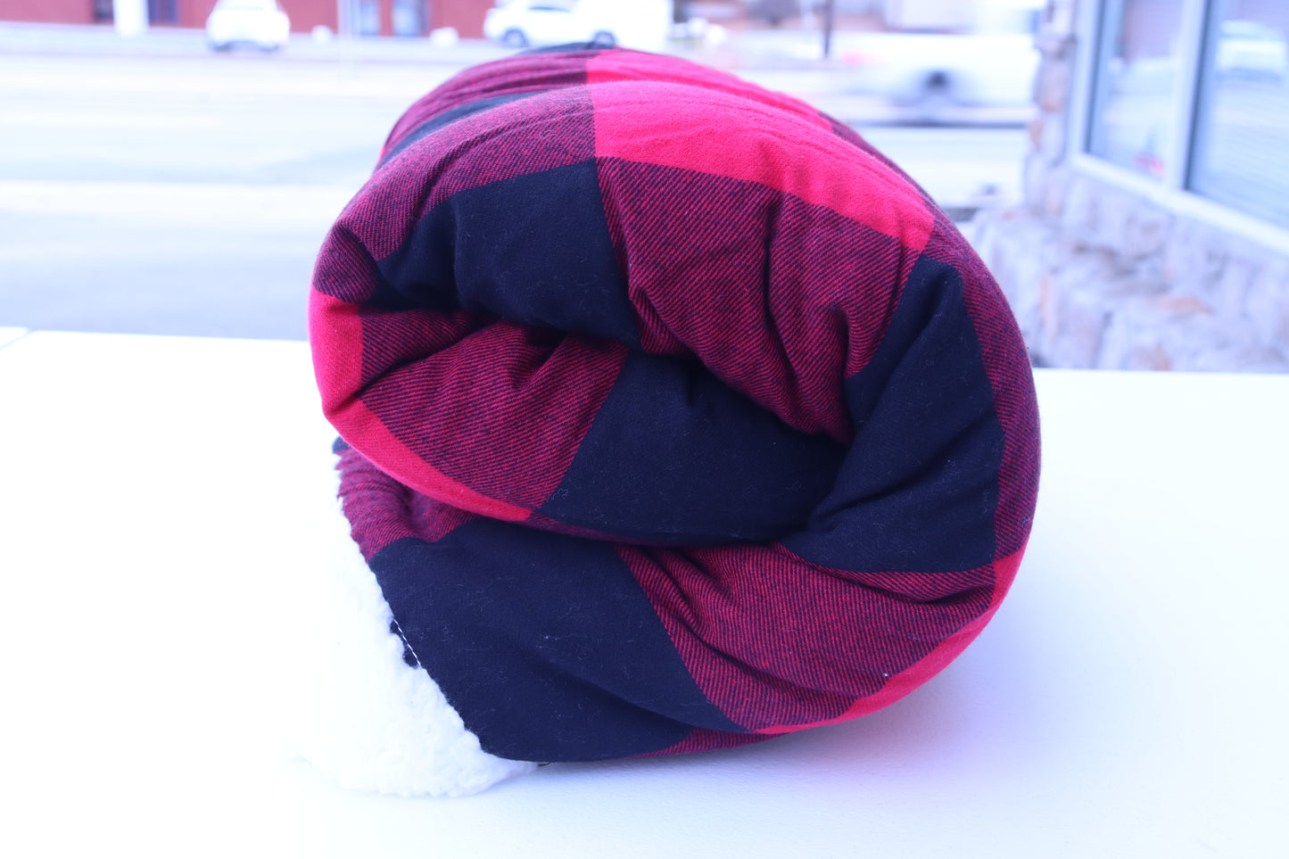 Cozy Plaid Sherpa Blanket Personalized