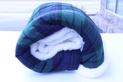 Cozy Plaid Sherpa Blanket Personalized
