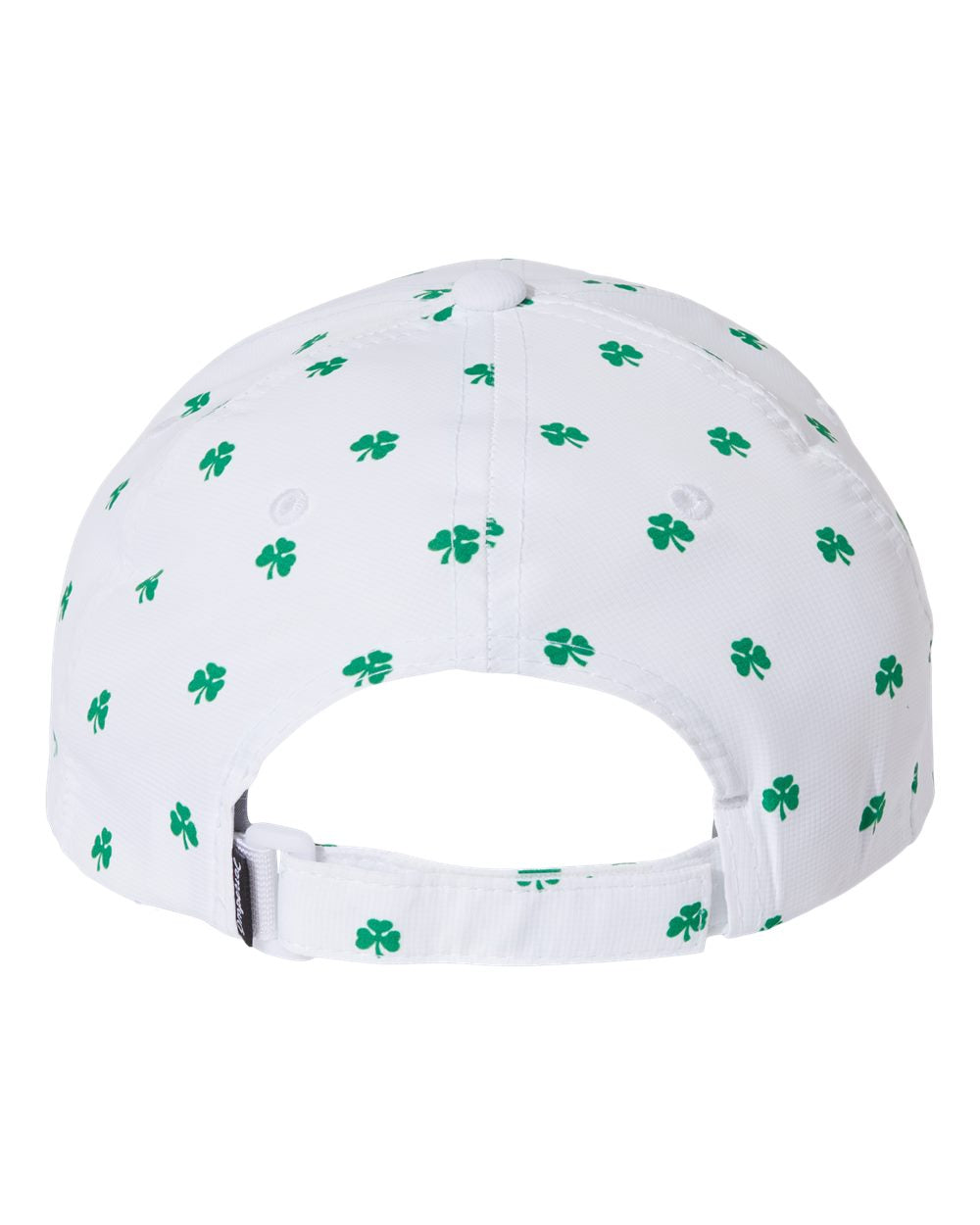 Lucky Shamrock Hat | White Clover Baseball Cap | St. Patrick’s Day Cheer Hat | Green Shamrock Performance Cap