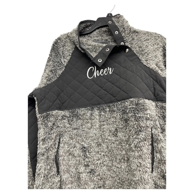 Sherpa Cheer Embroidered Button Fleece