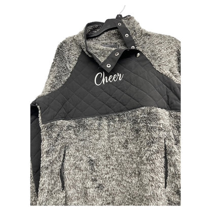 Sherpa Cheer Embroidered Button Fleece