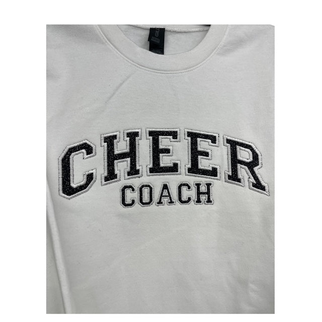 Custom Cheer Mom Sweatshirt – Personalized Cheer Mom, Aunt, Grandma Crewneck – School Cheer Family Spirit Wear