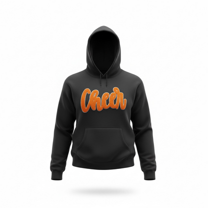 Cheer Chenille Patch Hoodie or Crew – Varsity Game Day Sweatshirt