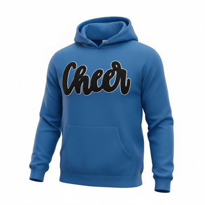 Cheer Chenille Patch Hoodie or Crew – Varsity Game Day Sweatshirt