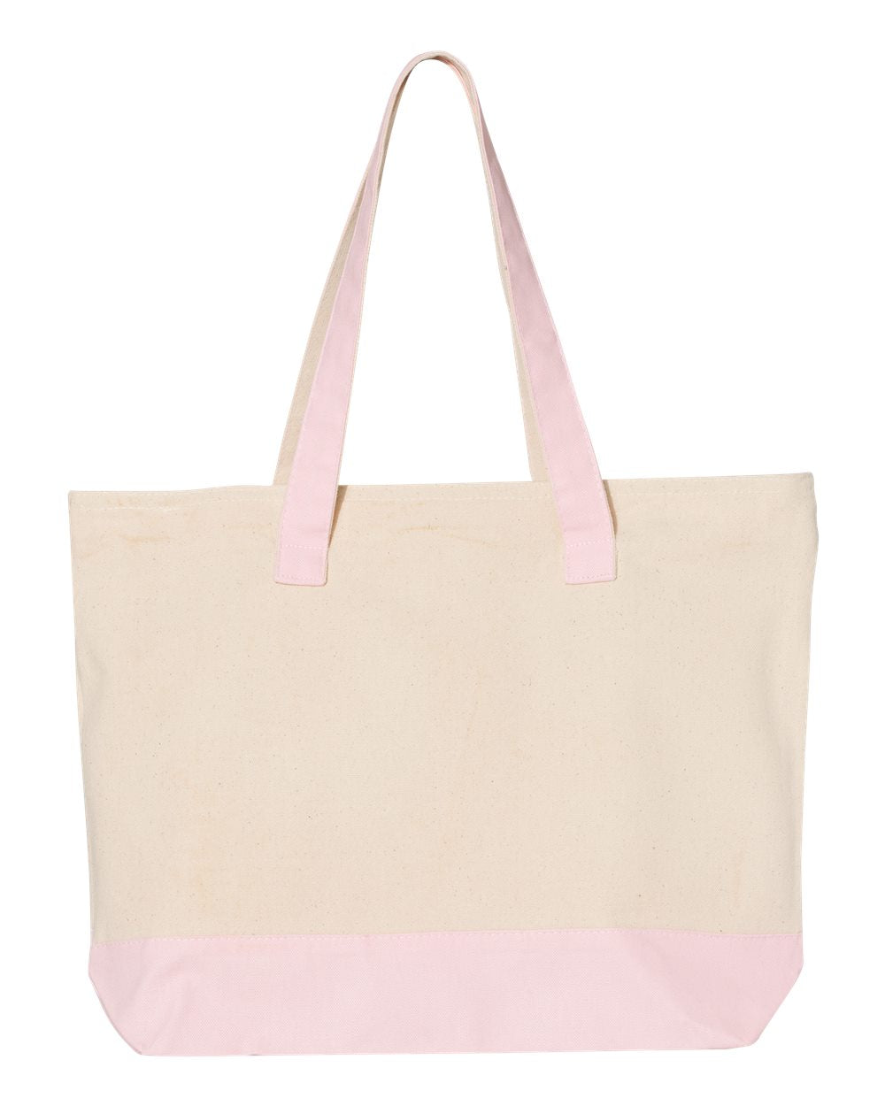 Personalized Two-Tone Embroidered Tote Bag | Monogram Canvas Carryall