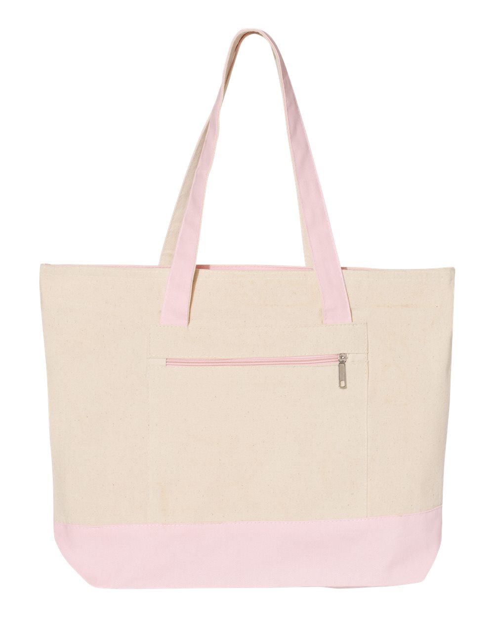 Personalized Two-Tone Embroidered Tote Bag | Monogram Canvas Carryall