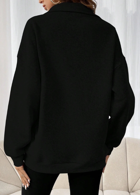 Cozy Half Zip Pullover – Oversized Quarter Zip Sweatshirt