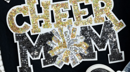 Cheer Mom Glitter Varsity Sweatshirt – Game Day Spirit Wear
