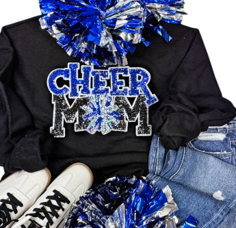 Cheer Mom Glitter Varsity Sweatshirt – Game Day Spirit Wear