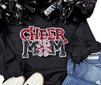 Cheer Mom Glitter Varsity Sweatshirt – Game Day Spirit Wear