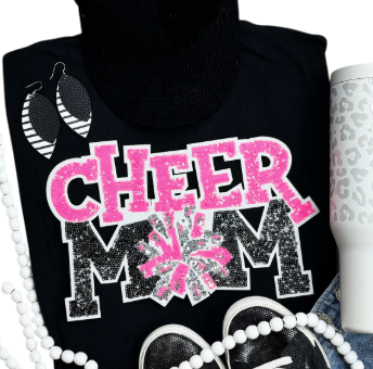 Cheer Mom Glitter Varsity Sweatshirt – Game Day Spirit Wear