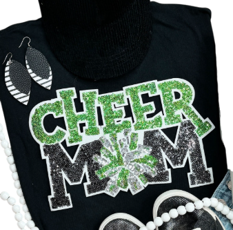 Cheer Mom Glitter Varsity Sweatshirt – Game Day Spirit Wear