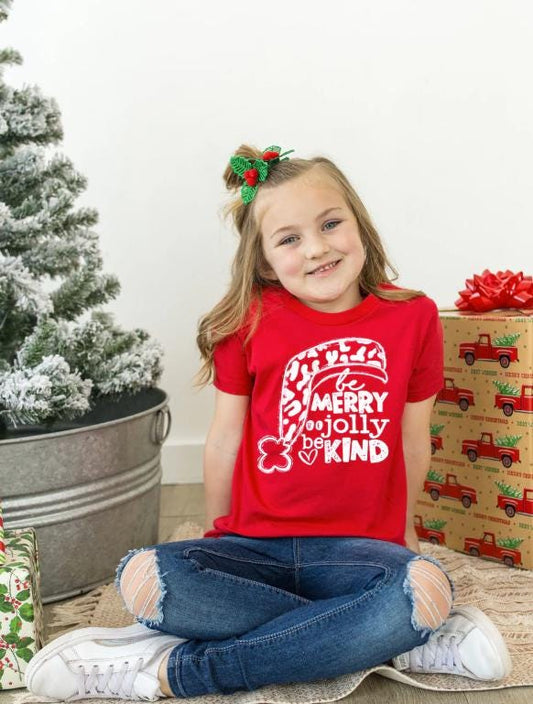 Family Matching Be Kind, Merry, and Jolly T-Shirt/Sweatshirt . Favorite Holiday Shirt Be Kind