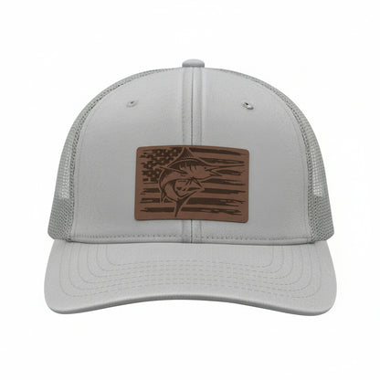 HUK Leather Patch Trucker Hat | Performance Fishing Snapback