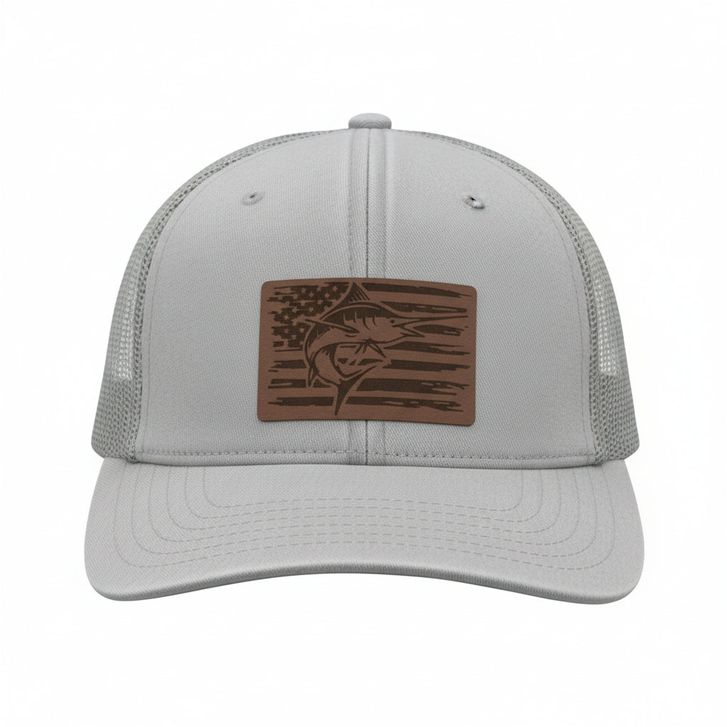 HUK Leather Patch Trucker Hat | Performance Fishing Snapback