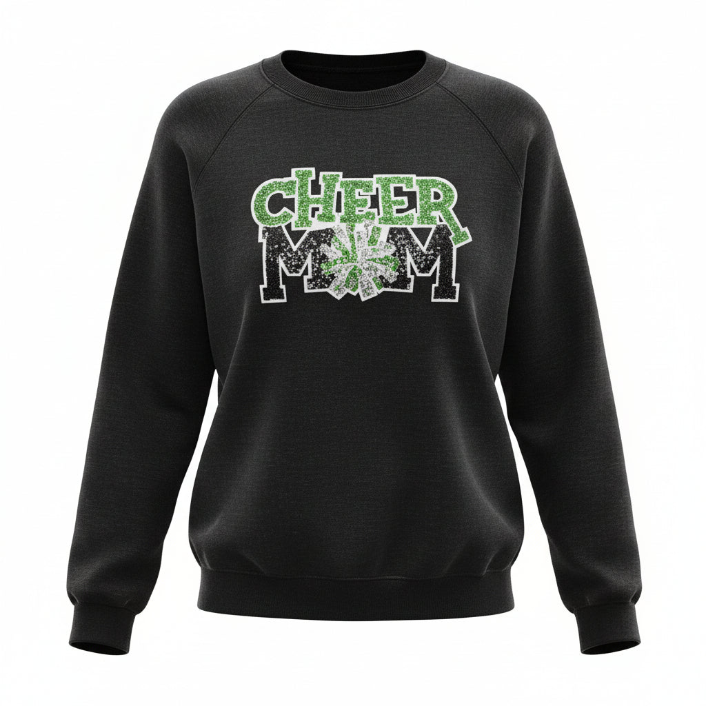 Cheer Mom Glitter Varsity Sweatshirt – Game Day Spirit Wear